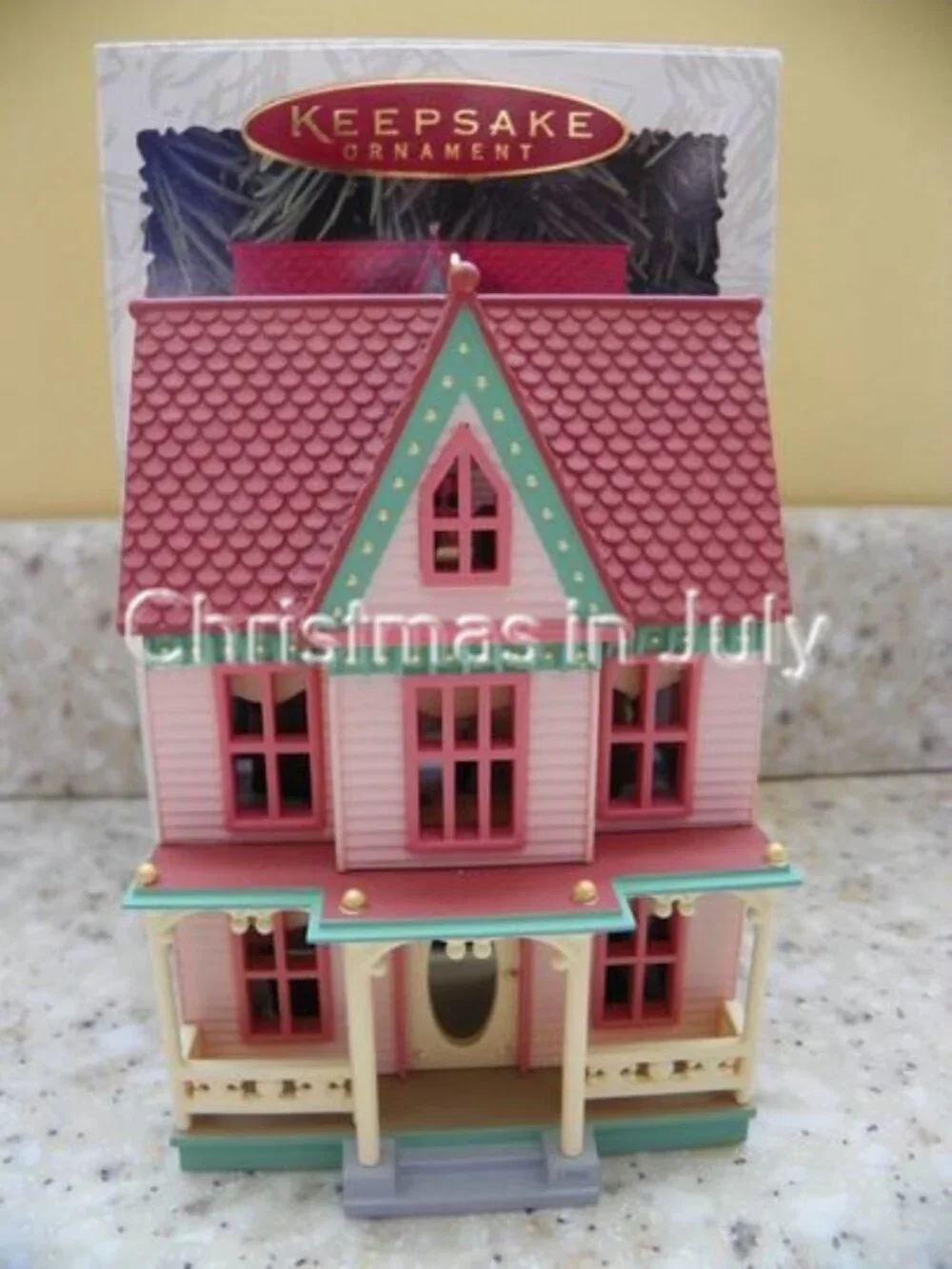 Hallmark 1996 Victorian Painted Lady Nostalgic Houses Shops Christmas Ornament